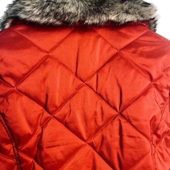 Ariat | Quilted Faux Fur Collar Puffer Coat Red Size M | NWOT - Picture 10 of 11